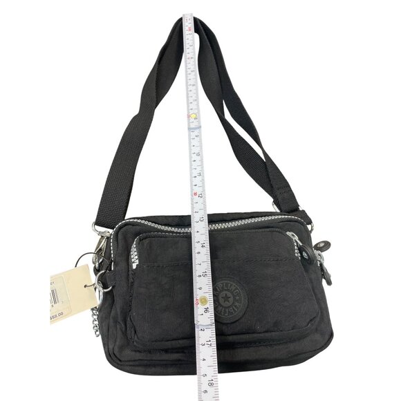 Kipling Black Womans Nylon Small Monkey Charm Crossbody Bag SKU 9474 - Picture 2 of 15